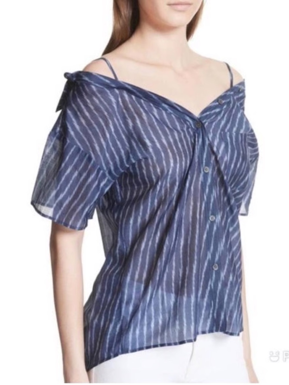 Theory off shoulder blouse